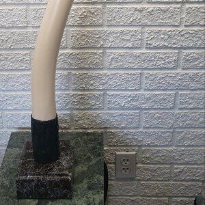 REALISM ART ELEPHANT TUSK CARVING WOOD 42" 7LB SIMULATED MARBLE BASE